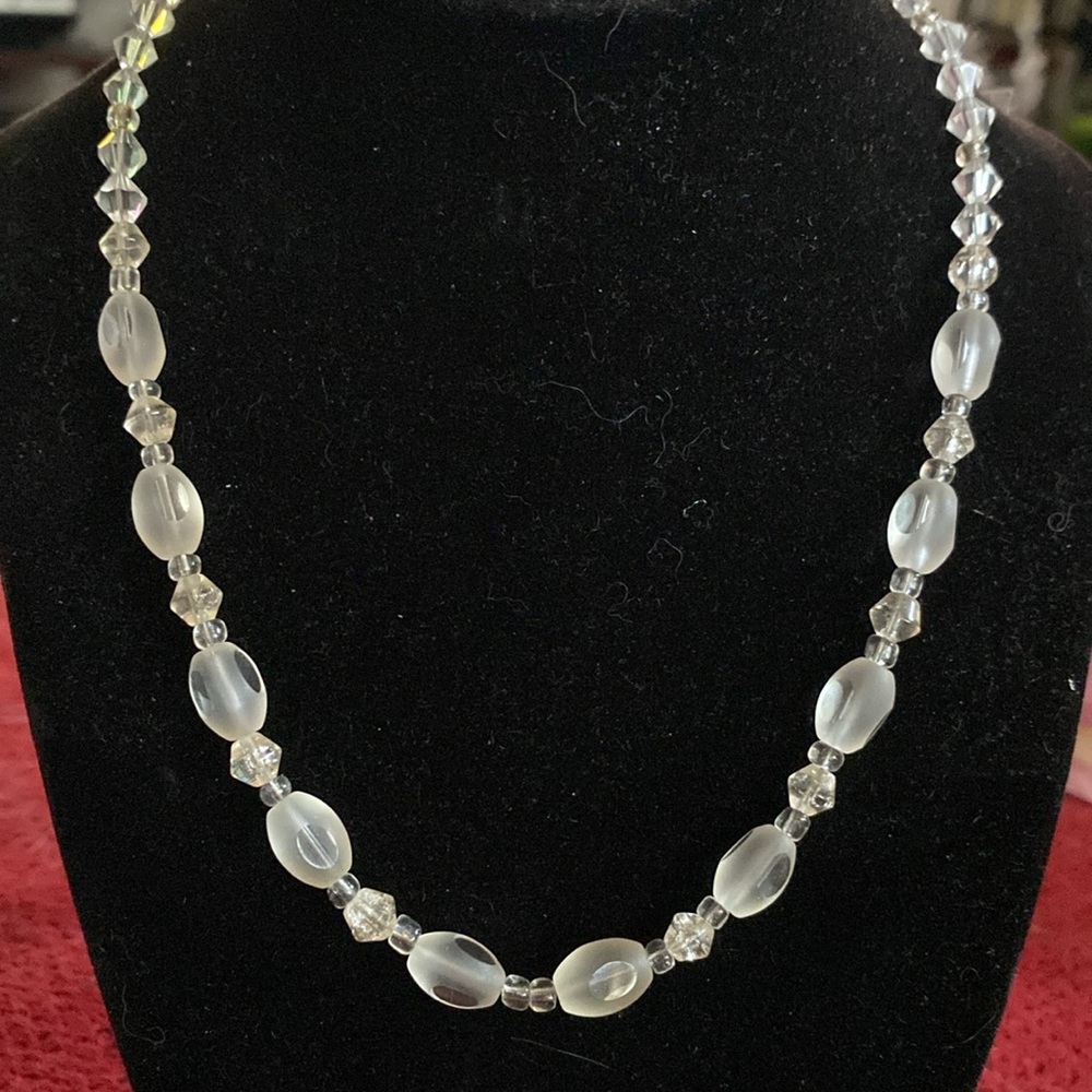 Elegant Clear Beaded Necklace